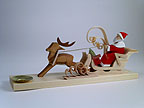 German Woodcraft Santa & Sleigh Figurine